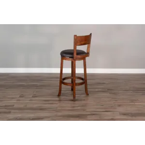 TUSCANY 30"H Swivel Barstool, Cushion Seat