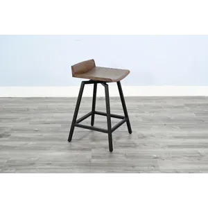 Doe Valley 24"H Stool w/ Swivel Wood Seat