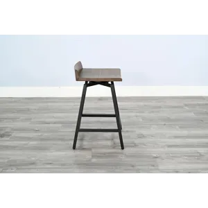 Doe Valley 24"H Stool w/ Swivel Wood Seat