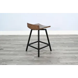 Doe Valley 24"H Stool w/ Swivel Wood Seat