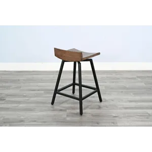 Doe Valley 24"H Stool w/ Swivel Wood Seat