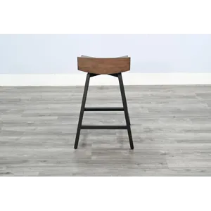 Doe Valley 24"H Stool w/ Swivel Wood Seat