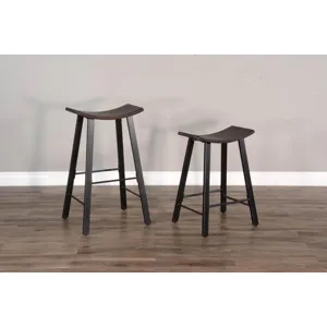 NEWPORT 24"H Stool, Wood Seat
