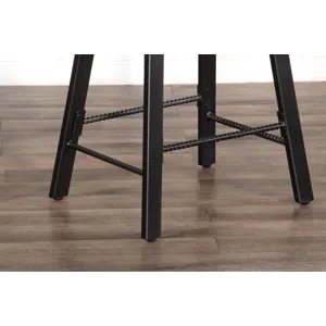 NEWPORT 24"H Stool, Wood Seat