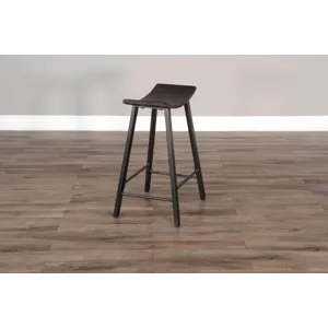 NEWPORT 24"H Stool, Wood Seat
