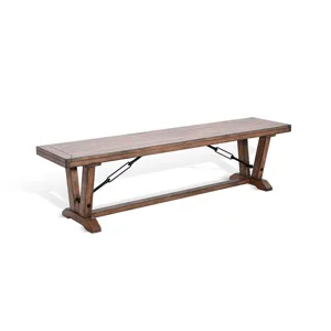 Yellowstone Bench w/ Turnbuckles, Wood Seat