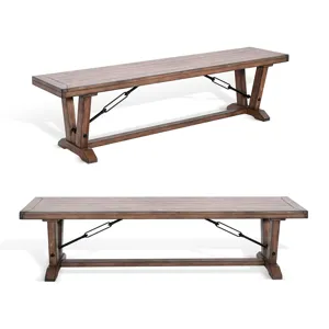Yellowstone Bench w/ Turnbuckles, Wood Seat
