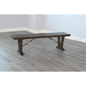 HOMESTEAD Bench w/ Turnbuckles, Wood Seat