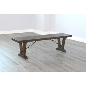 HOMESTEAD Bench w/ Turnbuckles, Wood Seat