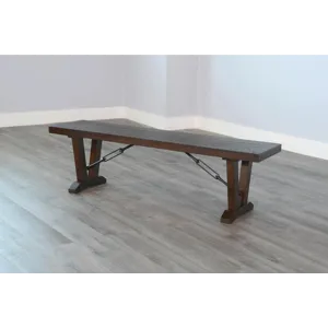 HOMESTEAD Bench w/ Turnbuckles, Wood Seat