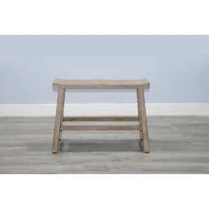 MARINA Beach Pebble 24"H Bench, 9" Wood Seat