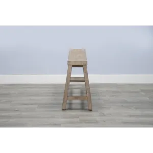 MARINA Beach Pebble 24"H Bench, 9" Wood Seat