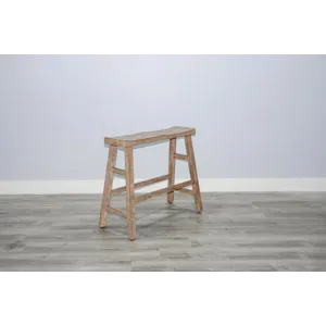 MARINA Beach Pebble 30"H Bench, Wood Seat