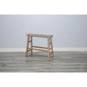 MARINA Beach Pebble 30"H Bench, Wood Seat