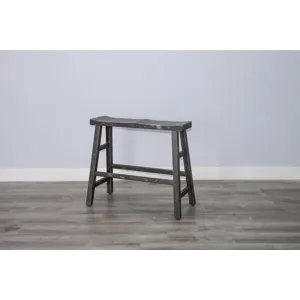 MARINA Black Sand 30"H Bench, Wood Seat