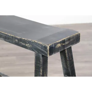 MARINA Black Sand 30"H Bench, Wood Seat