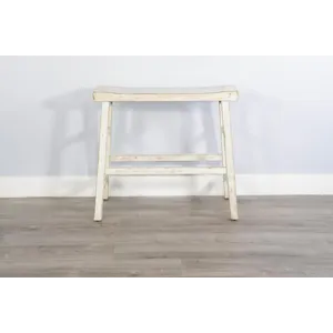 MARINA White Sand 30'H Bench, Wood Seat