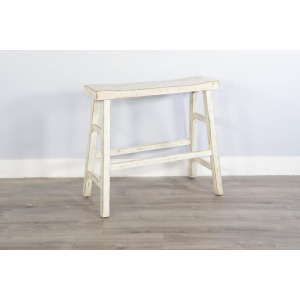 MARINA White Sand 30'H Bench, Wood Seat