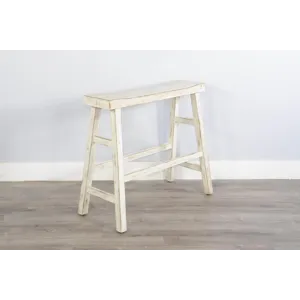 MARINA White Sand 30'H Bench, Wood Seat