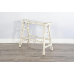 MARINA White Sand 30'H Bench, Wood Seat