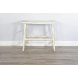 MARINA White Sand 30'H Bench, Wood Seat