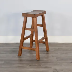 30"H Sedona Saddle Seat Stool, Wood Seat