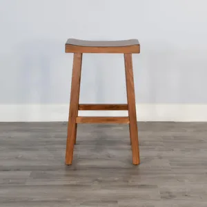 30"H Sedona Saddle Seat Stool, Wood Seat