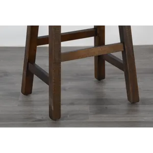 HOMESTEAD 30"H Saddle Seat Stool, Wood Seat