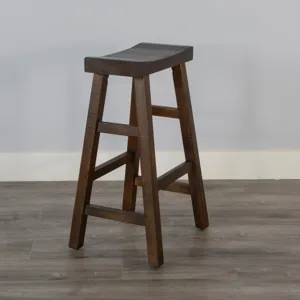 HOMESTEAD 30"H Saddle Seat Stool, Wood Seat