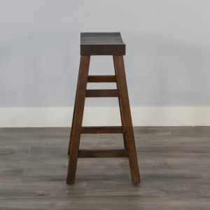 HOMESTEAD 30"H Saddle Seat Stool, Wood Seat