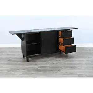GEOVANNI Buffet w/ Tile Insert on Top w/  Drop Leaves on End