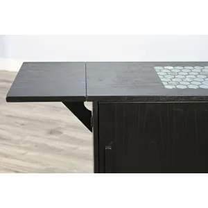 GEOVANNI Buffet w/ Tile Insert on Top w/  Drop Leaves on End