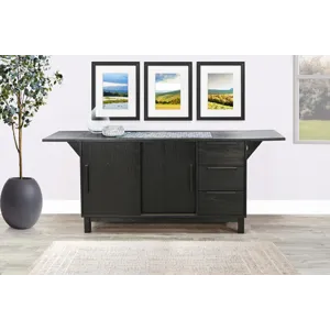 GEOVANNI Buffet w/ Tile Insert on Top w/  Drop Leaves on End