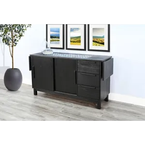 GEOVANNI Buffet w/ Tile Insert on Top w/  Drop Leaves on End