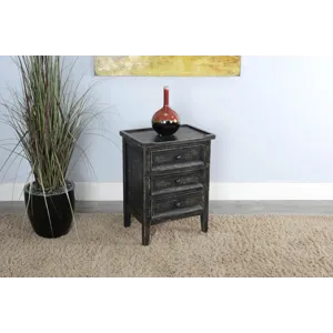 Marina Black Sand End Table