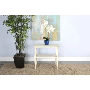 MARINA White Sand Side Table