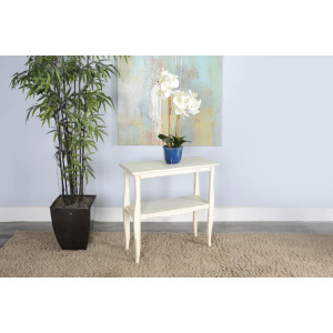 MARINA White Sand Side Table