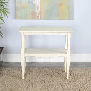 MARINA White Sand Side Table