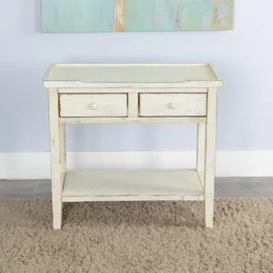 MARINA White Sand Side Table