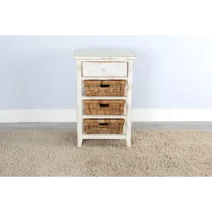 MARINA White Sand Storage Table