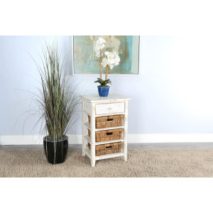 MARINA White Sand Storage Table