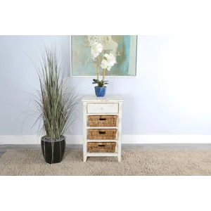 MARINA White Sand Storage Table