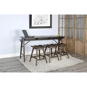 24"H Stool w/ Saddle Seat