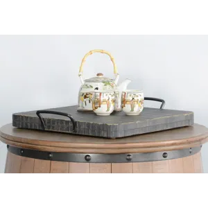 Marina Black Sand Ottoman Tray