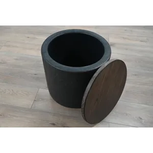Malibu Pouf Accent Table/Stool w/Storage