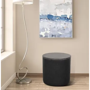 Malibu Pouf Accent Table/Stool w/Storage