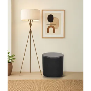 Malibu Pouf Accent Table/Stool w/Storage