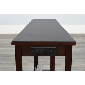 Santa Fe Chair Side Table w/ Power Strip