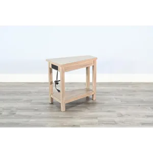 Chair Side Table W/ Power Strip