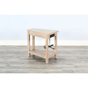 Chair Side Table W/ Power Strip